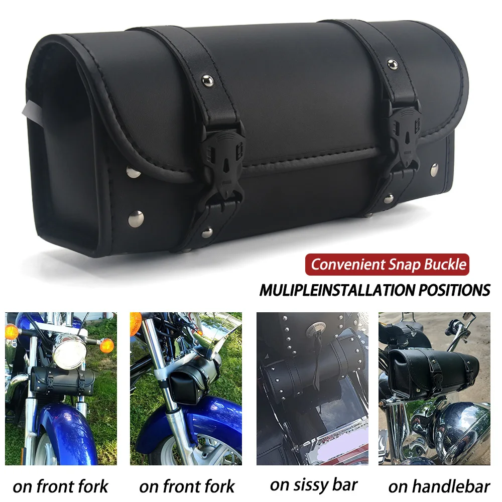 

Motorcycle Tool Bag Universal Fork Bag Saddlebags Handlebar Bag Sissy Bar Storage Bag for Honda Kawasaki Suzuki Yamaha Sportster