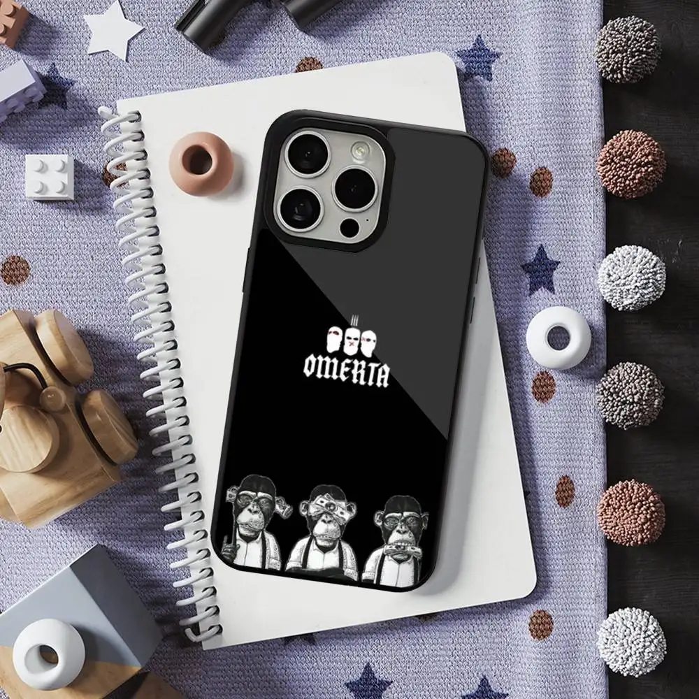 Maes-47 Singer O-Omerta Capa de telefone para iPhone 16,15,14,13,12,11,Pro,Max,Plus,Mini,Magsafe, capa de carregamento magnético sem fio