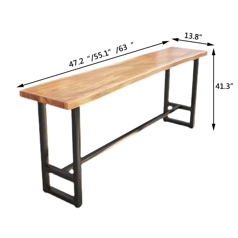 

Solid Wood Bar Table Bistro Bar High Breakfast Table Dining Pub Kitchen Room Furniture for, Customized