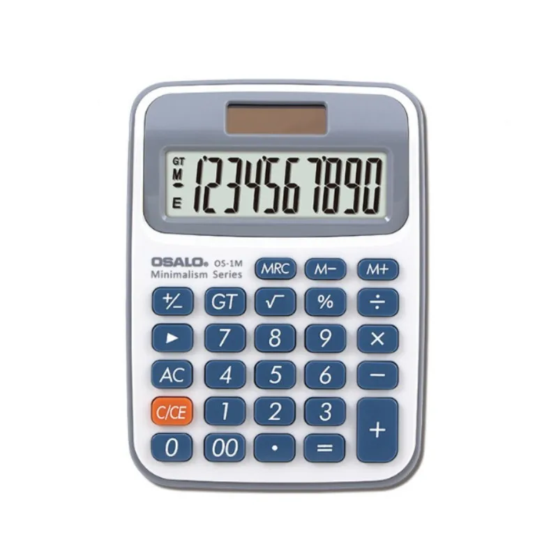 New OS-1M Supply Cute Calculator minimalism Solar Dual Power 10 Digit Display Student Model Tax Rate Calculator
