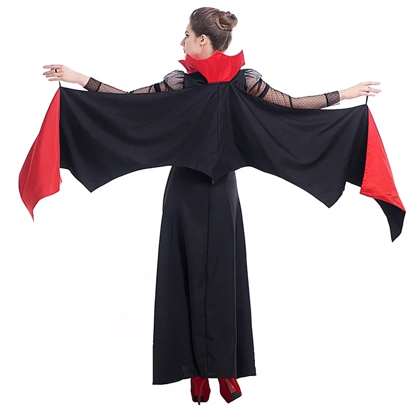 Women Vampire Cosplay Female Queen Witch Costume Bat Role play Carnival Christmas Masquerade Party dress Halloween Costume