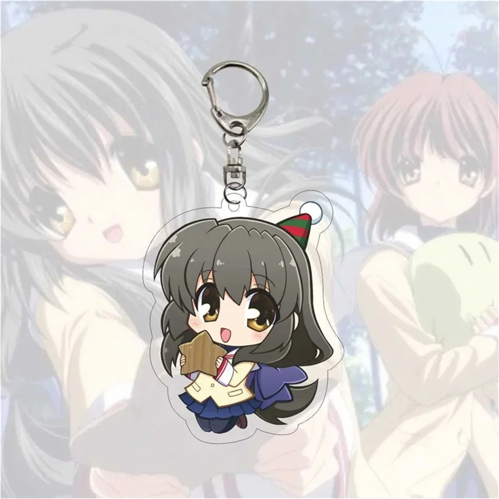 6CM Charm Anime CLANNAD Acrylic Keychain Model Cosplay Characters Ornament Accesorios Goods Collection Gifts