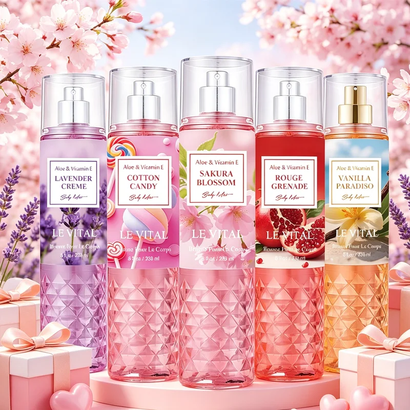 

5 new elegant 8-ounce body and hair sprays - portable travel companion, perfect for girls to prepare a little surprise, suitable as a gift for a best friend at a wedding, especially great for giving as birthday or holiday gifts to family and friends.
