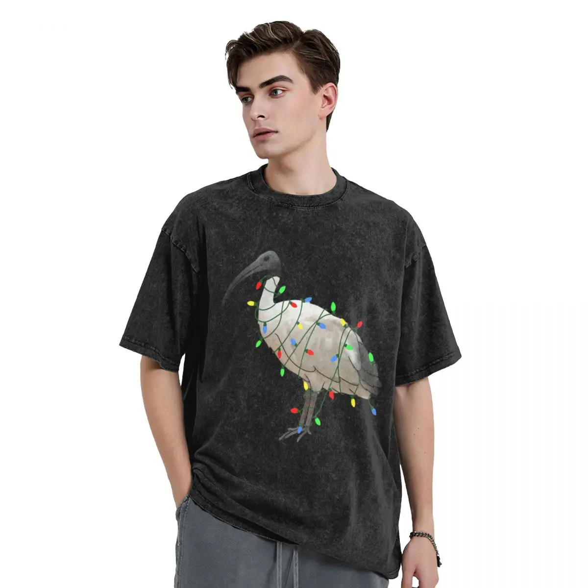 

Bin chicken lights T-Shirt quick drying graphic t shirts blacks mens white t shirts