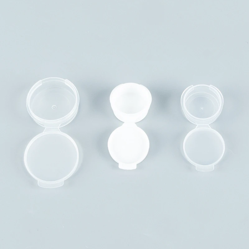 500Pcs 5g 10g Clear White Pot Clear Case Plastic Cosmetics Jar Makeup Cream Nail Art Bead Storage Container