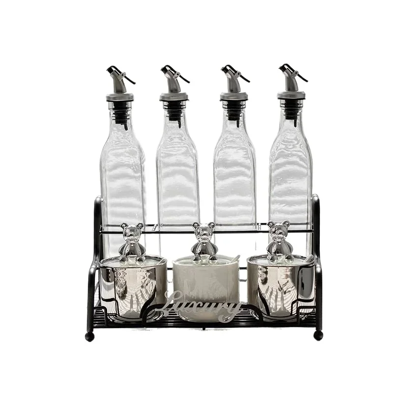 

New pottery high-value seasoning set, kitchen salt tank oil salt sauce vinegar household ceramic