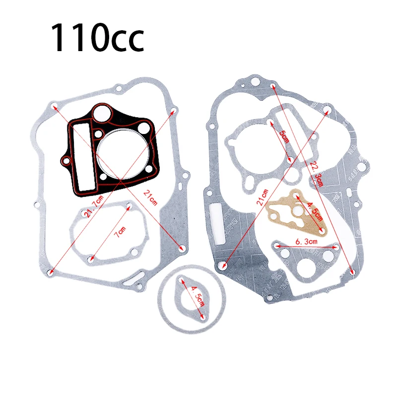 70 90 110 125cc silnik poziomy uszczelka cylindra uszczelka zestaw dla Zongshen Longxin Lifan Kayo błoto Pit rower ATV Go