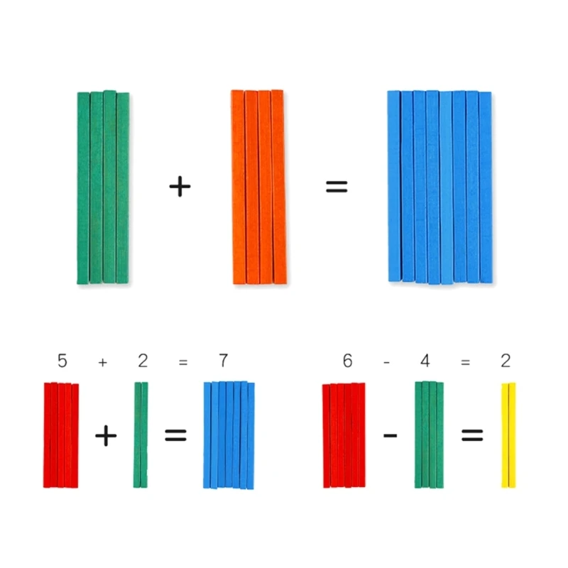 200pcs Colorful Plastic Counting Sticks Mathematics Montessori Teaching Aids Counting Rod Kids Preschool Math Drop Shipping