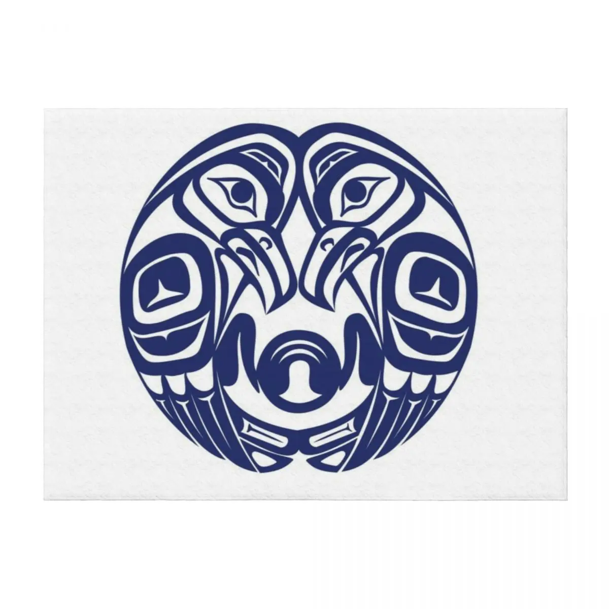 

Double raven circle pacific northwest formline salish haida eagle moon Throw Blanket Cute Plaid Sleeping Bag manga Blankets