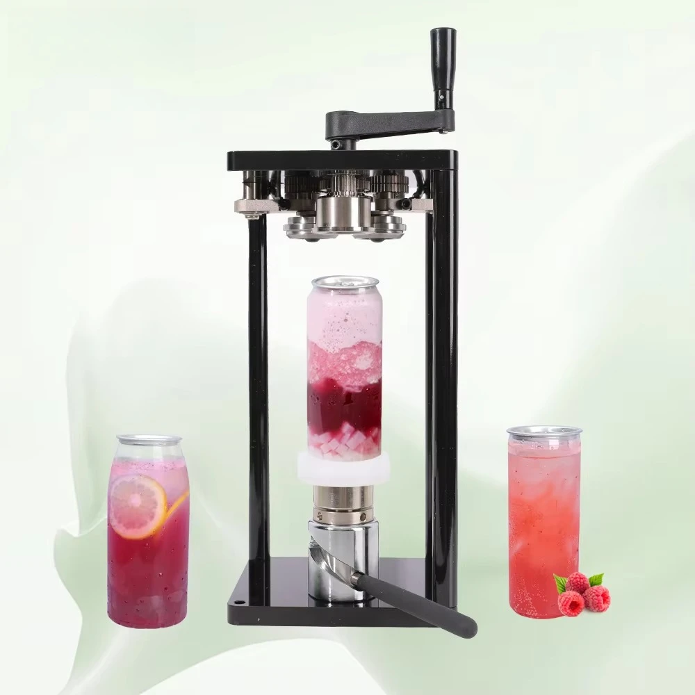 

2024 New Upgraded Portable Commercial Manual Can Sealer Market Stall Bottle Beverage Coffee Manual Can Sealing Machine