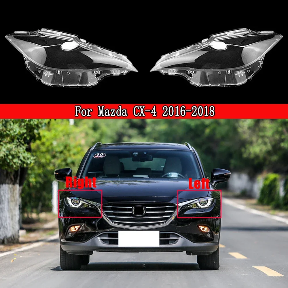 

Headlamp Transparent Lampshade Headlight Lampshell Plexiglass Replace Original Lens Cover For Mazda CX-4 2016 2017 2018