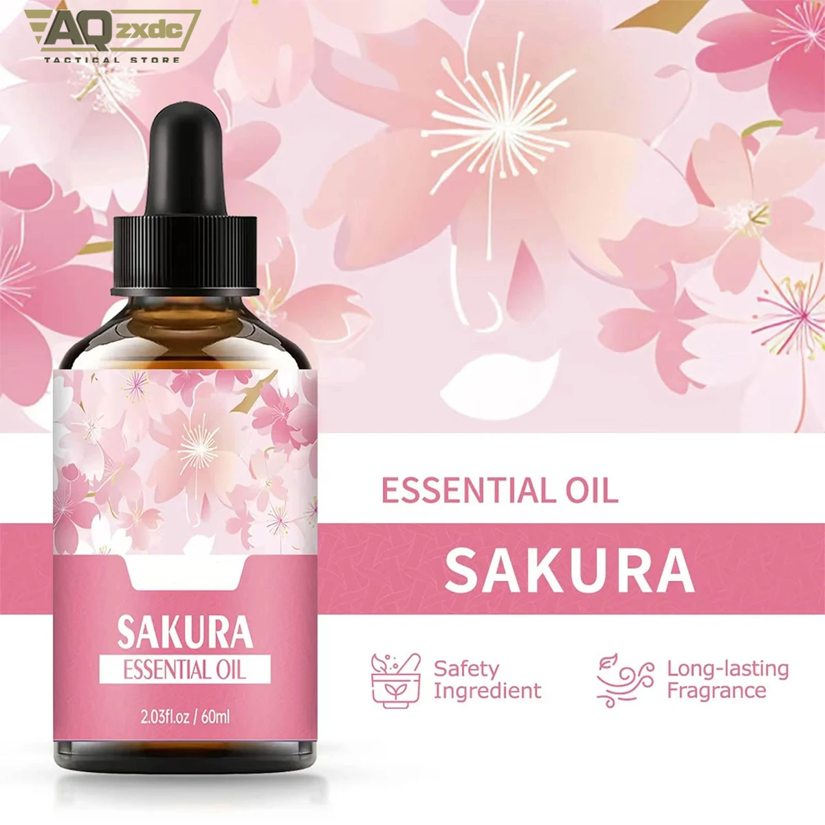 

Эфирное масло AQzxdc Sakura для лица с экстрактом растений для ухода за кожей, насыщенный и стойкий аромат (1,01 унции)