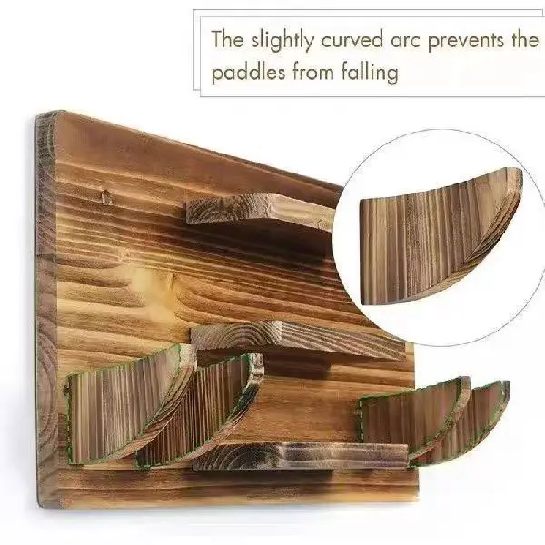 Wooden Wall Table Tennis Racket Finishing Rack Sports Equipment Storage Rack Promote Sales