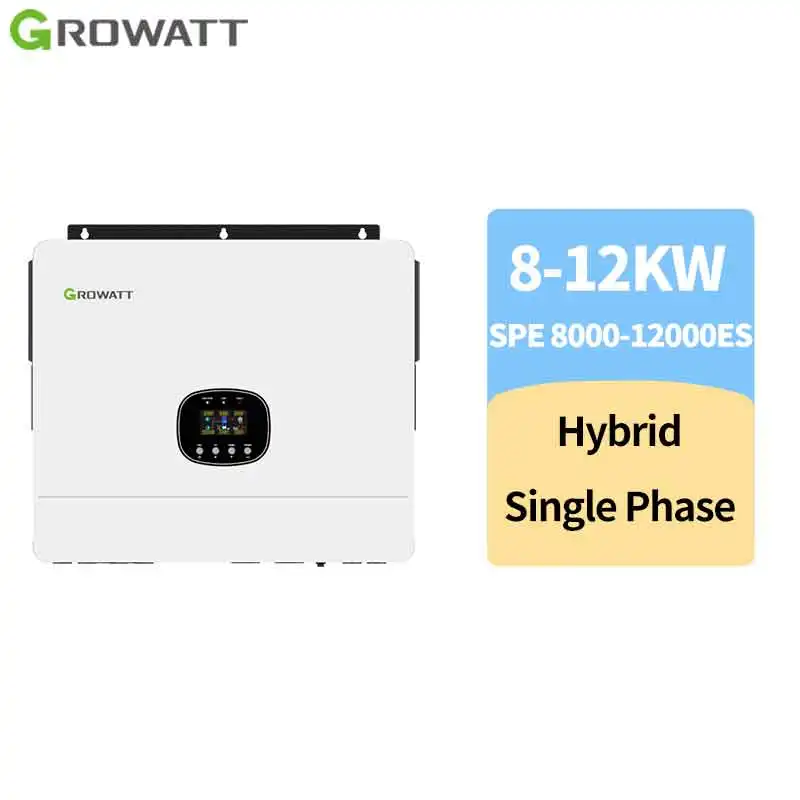 

Growatt Single Phase Hybrid Inverter SPE8000ES 10000ES 12000ES 8KW 10KW 12KW Residential Energy Storage Solar Inverters