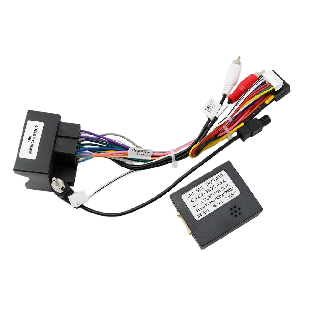 Car Android 16PIN Power Wiring Harness Cable With Canbus For Mercedes Benz B200/C-Class/ML/S300/Vito/Viano/R-Class