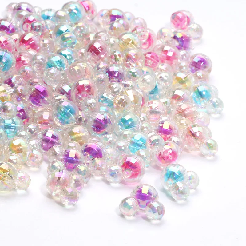 Transparent AB Color 30pcs 13x16mm Mouse Head Acrylic Spacer Beads For Jewelry Making DIY Jewelry Bracelets Handmade Accessories