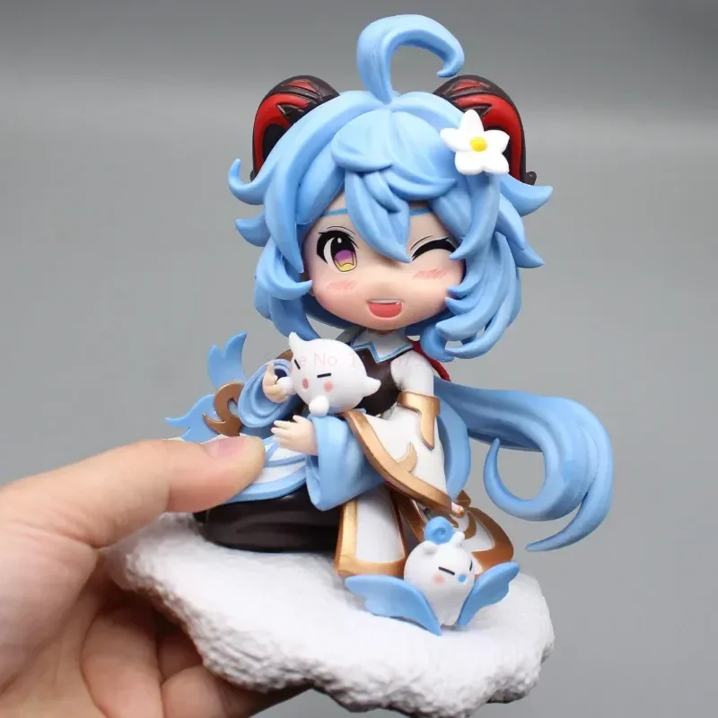 17cm Genshin Impact Anime Game Hu Tao Ganyu Figure GK Kawaii Beautiful Girl Statue Pvc Action Figurine Collection Model Toy Gift