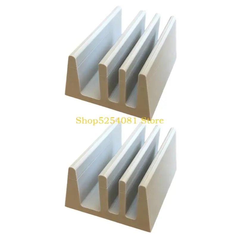 AXYC 3D Printed Cutting Board Holder Stand With 3 Slots For Organized Kitchen Cutboard Storage Shelf Fit Small Space