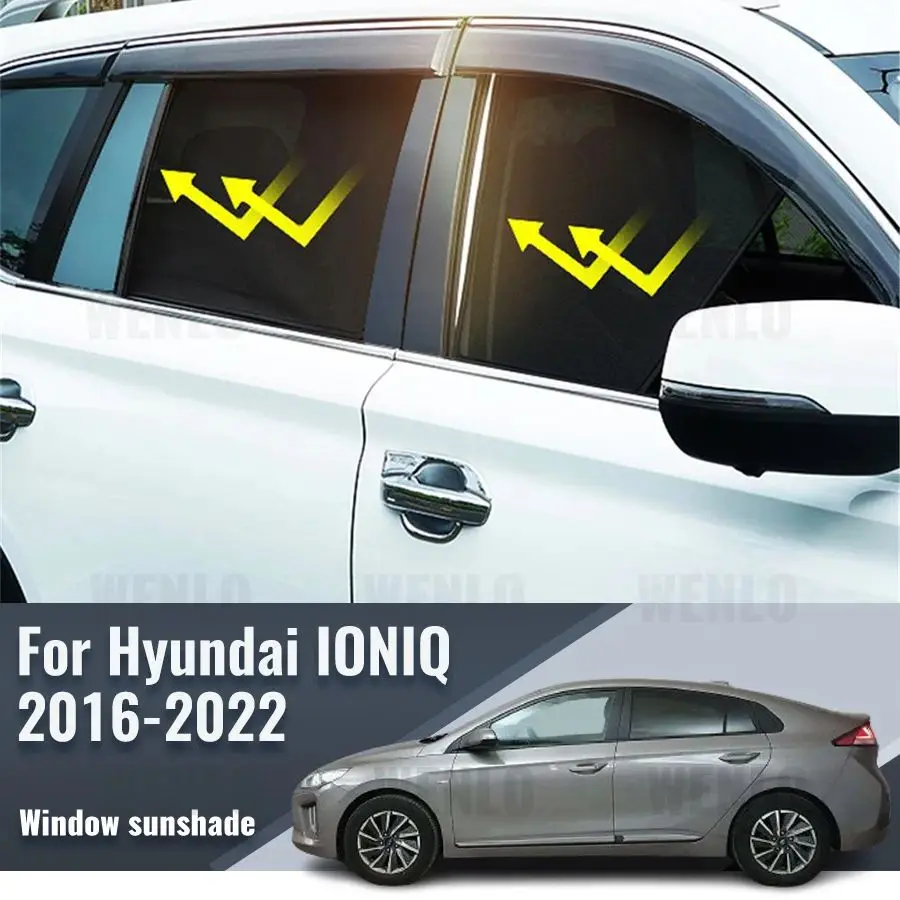 

Для Hyundai IONIQ 2016-2022 задний боковой оконный козырек от солнца козырек автомобильный солнцезащитный козырек аксессуары переднее лобовое стекло сетчатая занавеска автомобиля