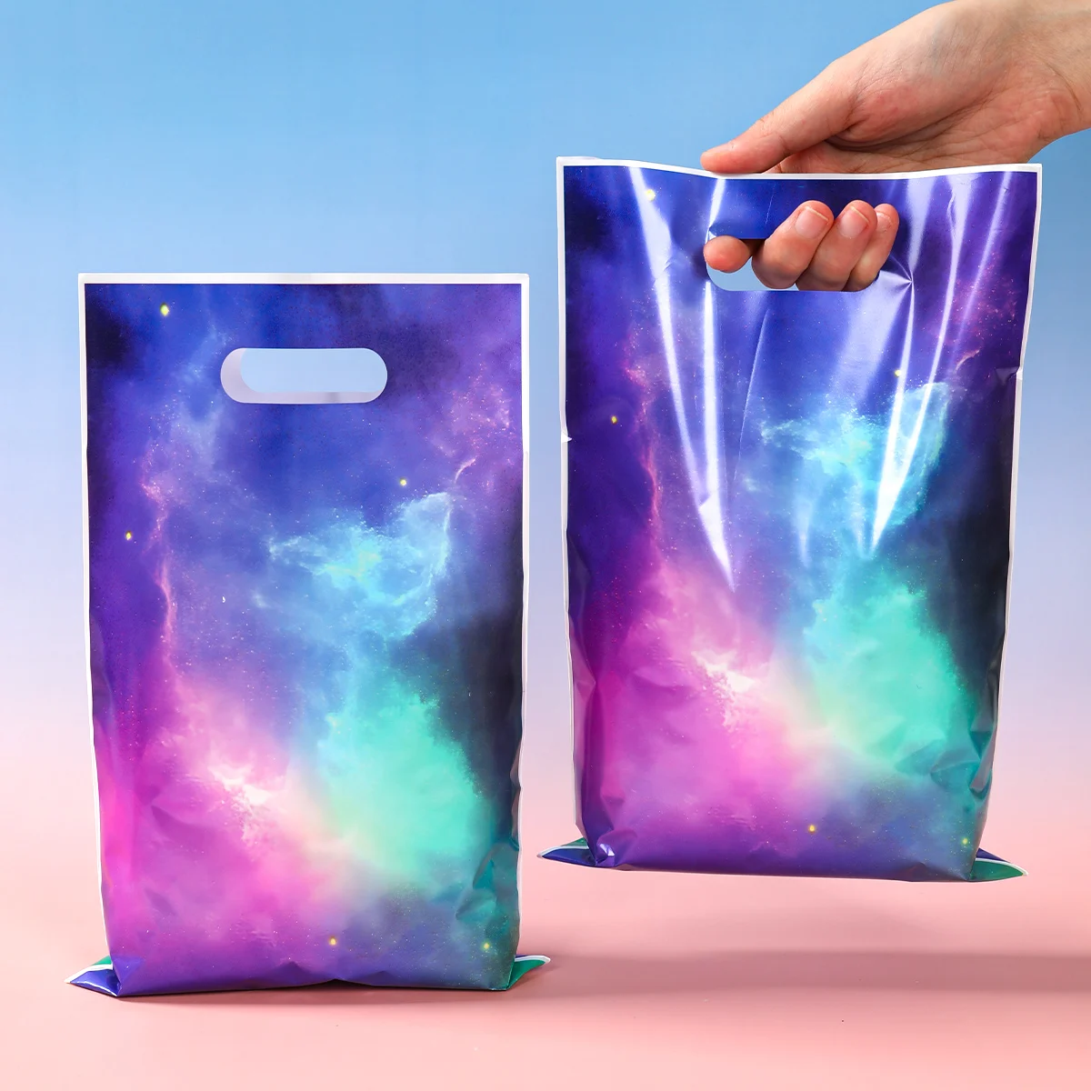 Bolsas de regalo para fiesta de galaxia, bolsa de mano para fiesta en el espacio exterior, bolsas de dulces para fiesta de cumpleaños para niños, suministros para fiesta de Baby Shower, bolsa de dulces