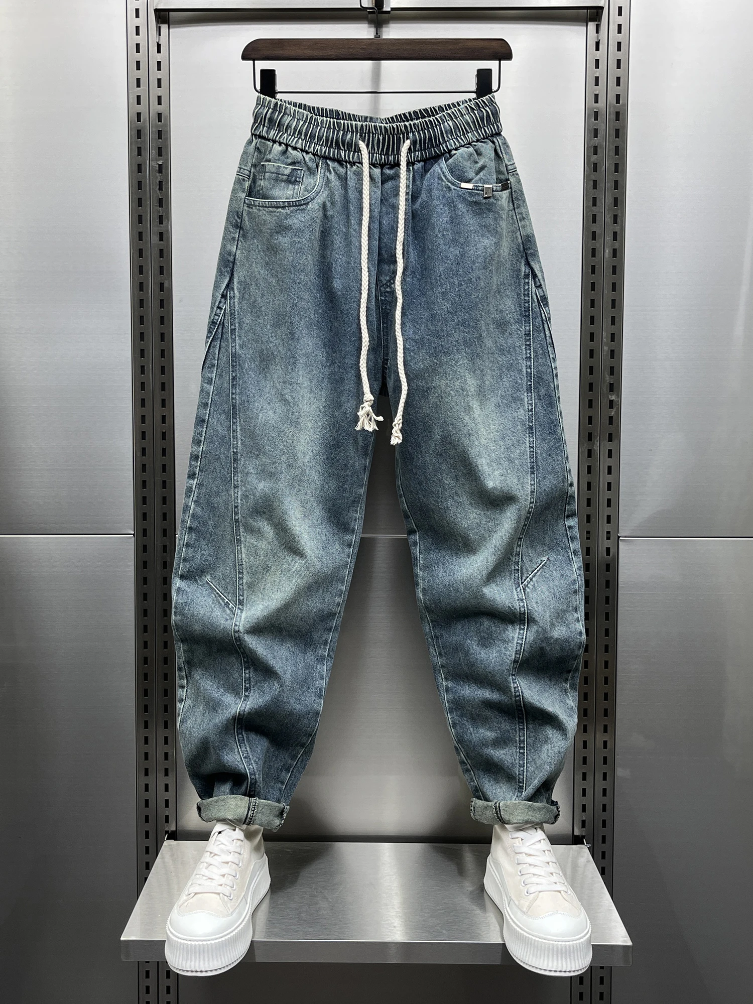 

Loose Casual Vintage Men's Denim Jeans Harlan Straight Leg Fashionable Trendy Brand Youthful Wear Long Trousers Autumn Season
