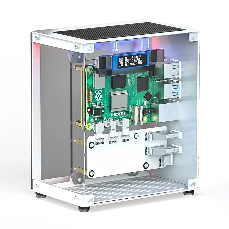

Raspberry Pi 5 sea view room chassis development board protective shell non-aluminum alloy host