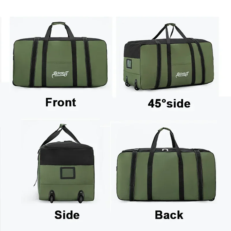 Unisex Wheeled Travel Bag Universal Foldable Luggage Bags with Wheels Large Capacity Waterproof Luggage Storage Carrier Handbag