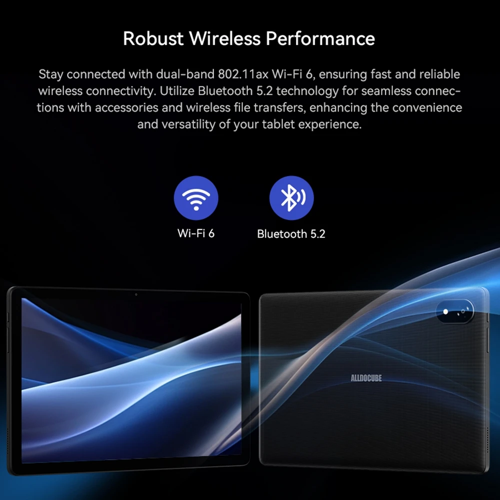 ALLDOCUBE iPlay 60S WiFi 6 Version 10.1inch Tablet PC 4GB+8GB RAM 128GB ROM Android 14 Smart Touch IPS Display 6200mAh Battery