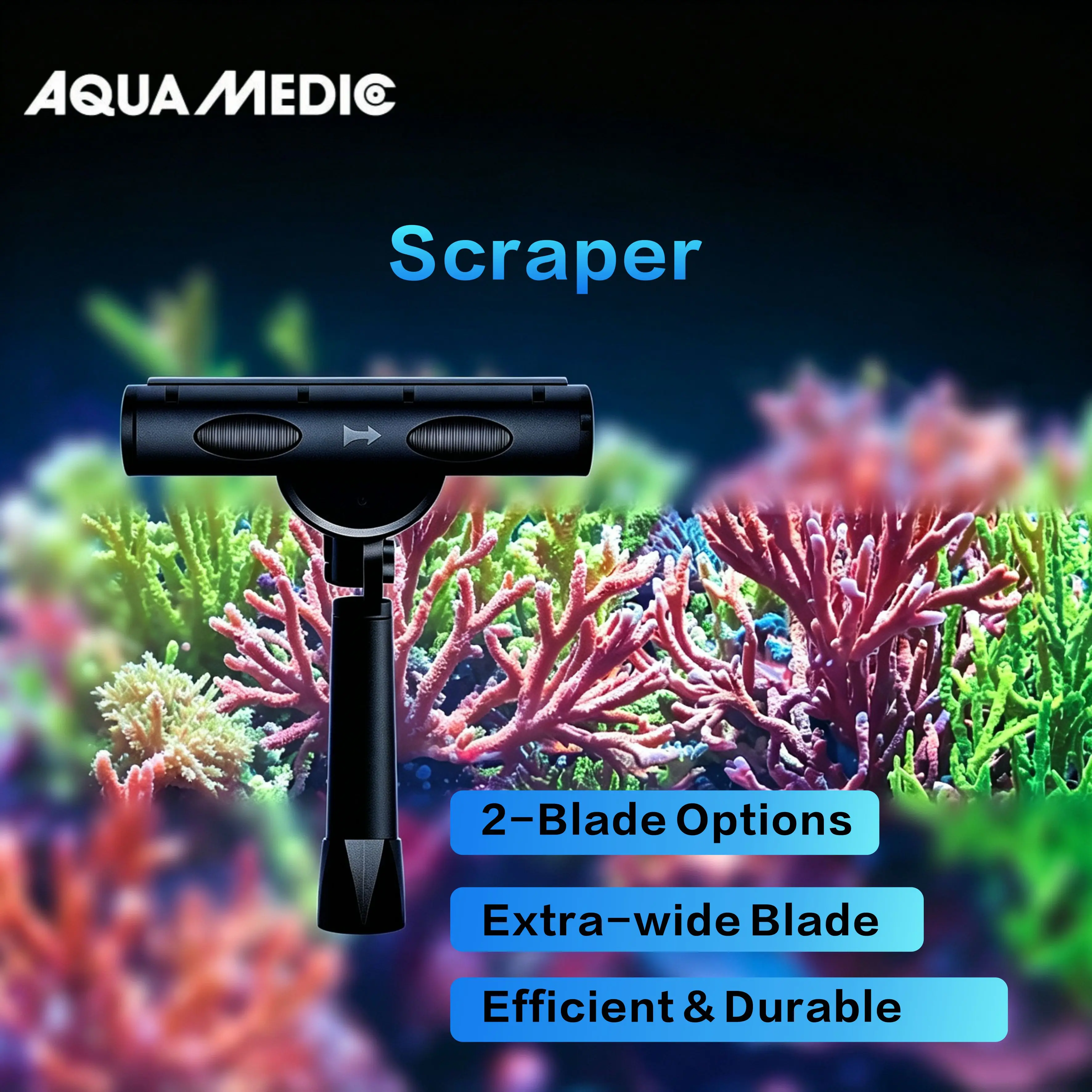 Aquarium Fish Long - Brosse d'aquarium Aqua Medic, grattoir à