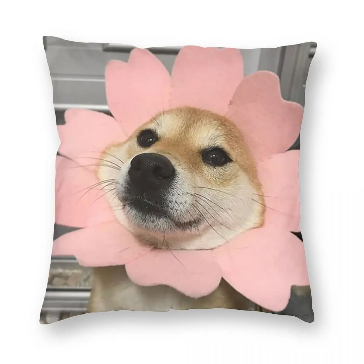 Cute Shiba Inu Square Pillowcase Pillow Cover Cushion Decor Comfort Throw Pillow for Home Bedroom