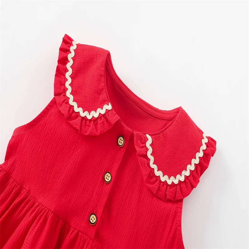 Jumping Meters 3-8T Collar Sleeveless Summer Princess Girls Dresses Party Birthday Frocks Children\'s Costume Baby Dresses
