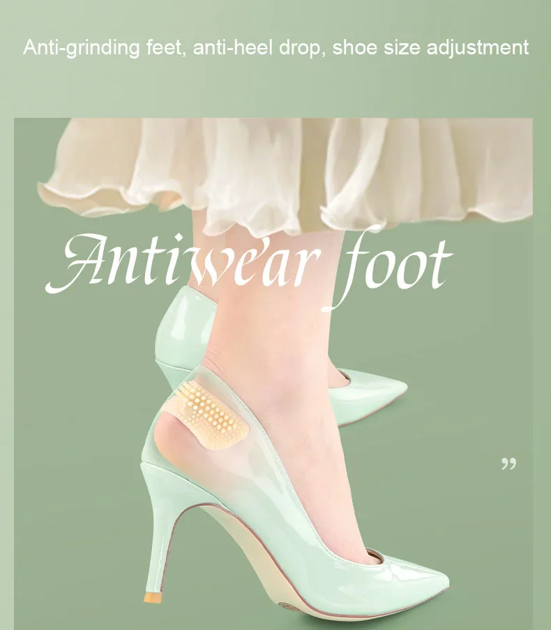 Fersenkissen, Fersenschutz für Schuhe, rutschfeste Fersenkissen, rutschfeste Ferseneinlagen, Silikon-Fersenschutz, Fußpflege für Damen und Herren. – Detail 1