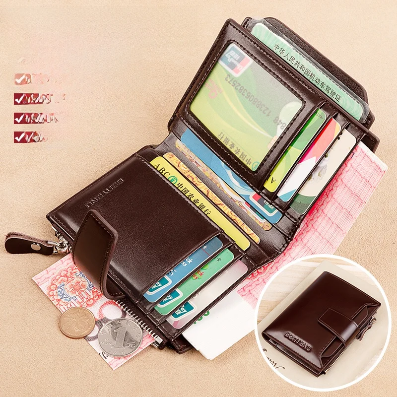top-layer-cowhide-short-wallet-multi-card-position-2026-new-men's-women's-multi-function-driver's-license-leather-clip-bag