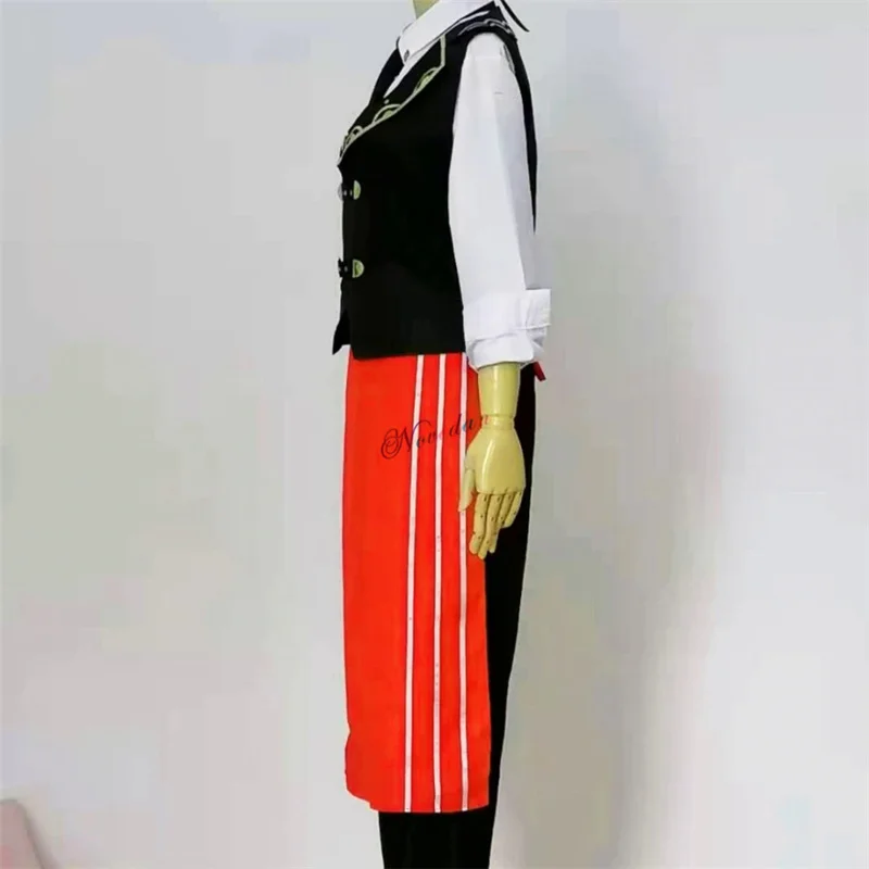 Genshin impact diluc ชุดคอสเพลย์ผู้หญิง KFC diluc genshin COSPLAY ผู้ชายเครื่องแบบบริกรวิกชุดอนิเมะชุดปาร์ตี้ฮาโลวีน