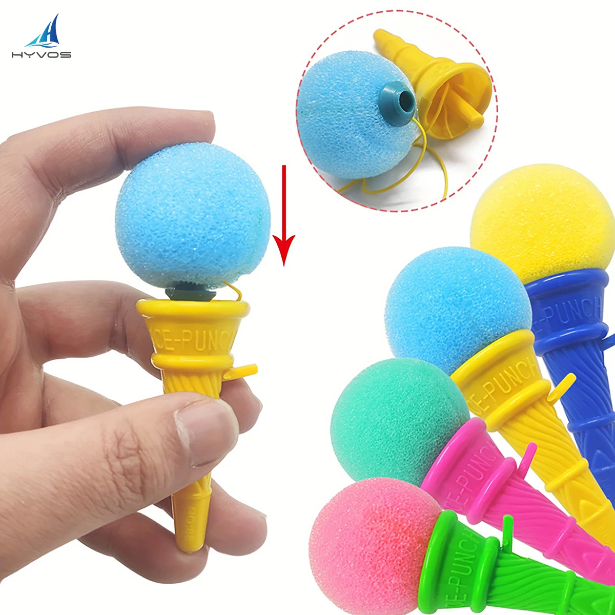 

10Pcs Mini Ice Cream Shooters Kids Party Favors Colorful Sponge Ball Launchers Birthday Gift Pinata Goodie Bag Fillers