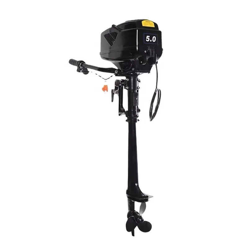 5hp/1.2kw 48V Brushless Electric Outboard Motor Long Shaft Anti-winding Propeller Function Boat Engines with Water Cooling