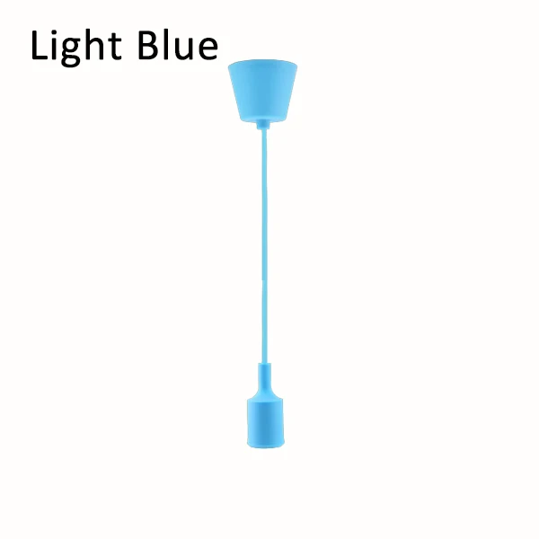 Pendelleuchten Moderne einfache Einzelkopf-Silikagel-Pendelleuchten AC90-260V E27-Halter 100 cm Kabel 13 Farben