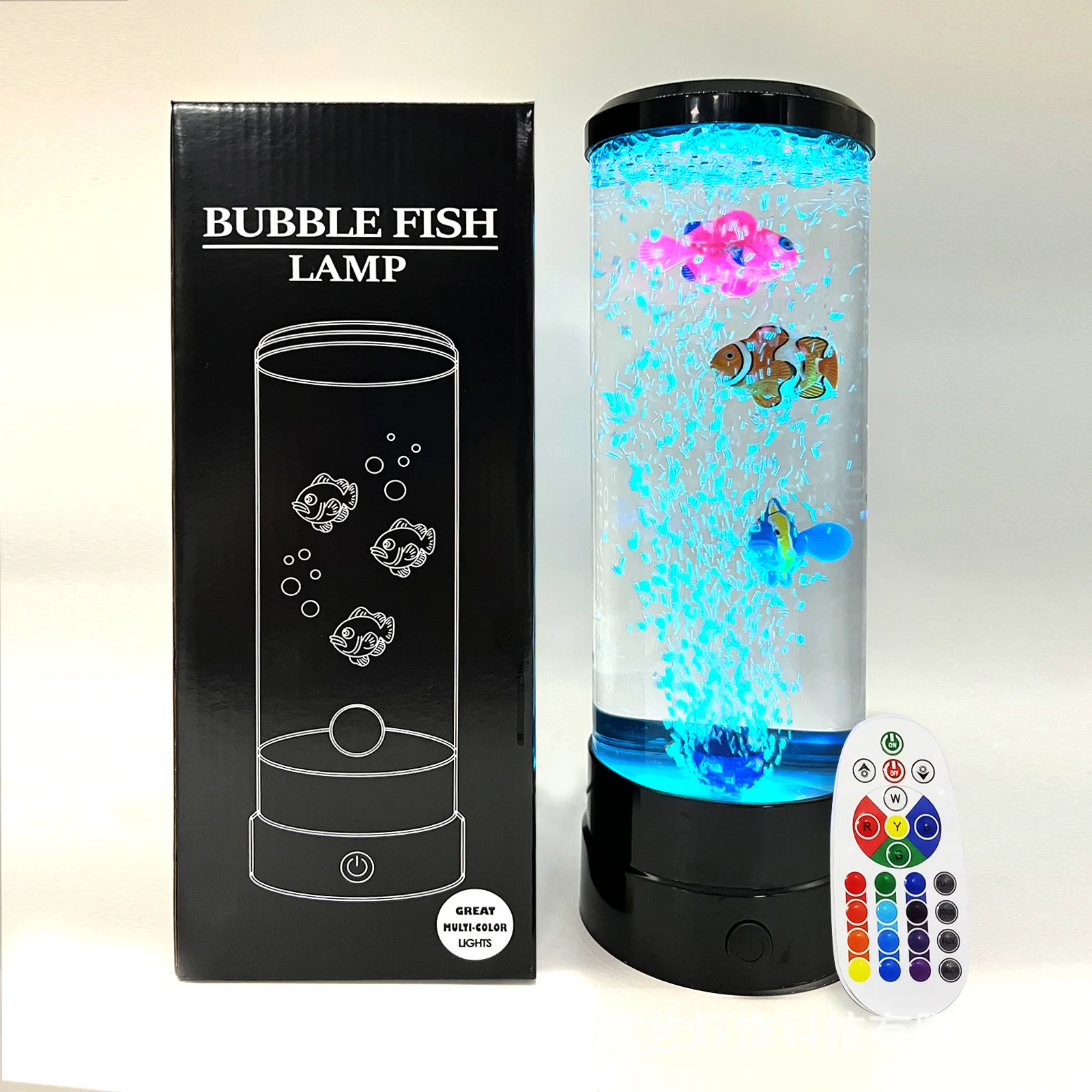 LED Fish Lamp Ambient Night Light Remote Control Color Changing Decorative Lights Aquarium Birthday Gift For Children USB