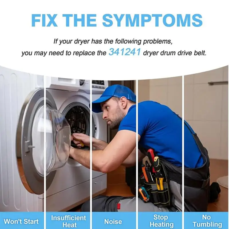 Dryer Belt Replacement Part 92 Inches Dryer Pulley Accessories Dryer Drum Pulley Replacement Part For Automatic Dryers Tumble Dr