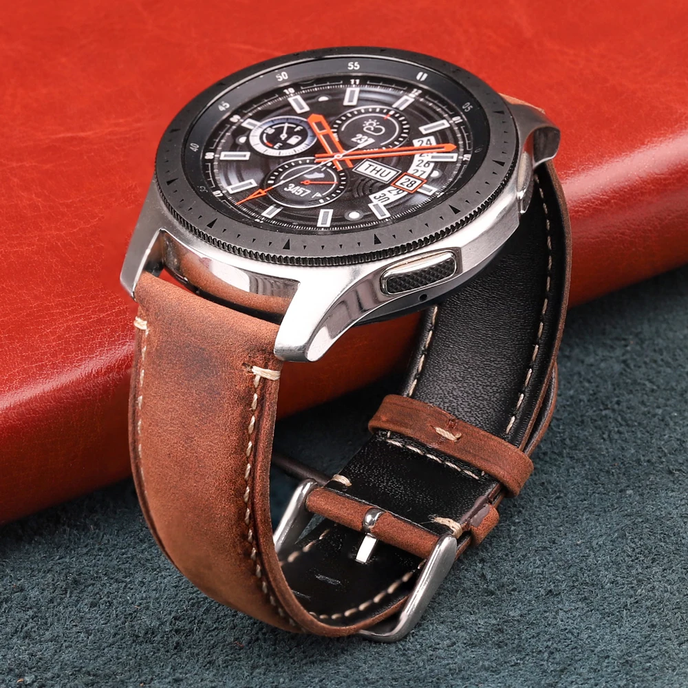 

Genuine Matte Cowhide Leather Watch Band 20mm 22mm Quick Release Strap With Stainless Steel Buckle Coffee Black Green Red