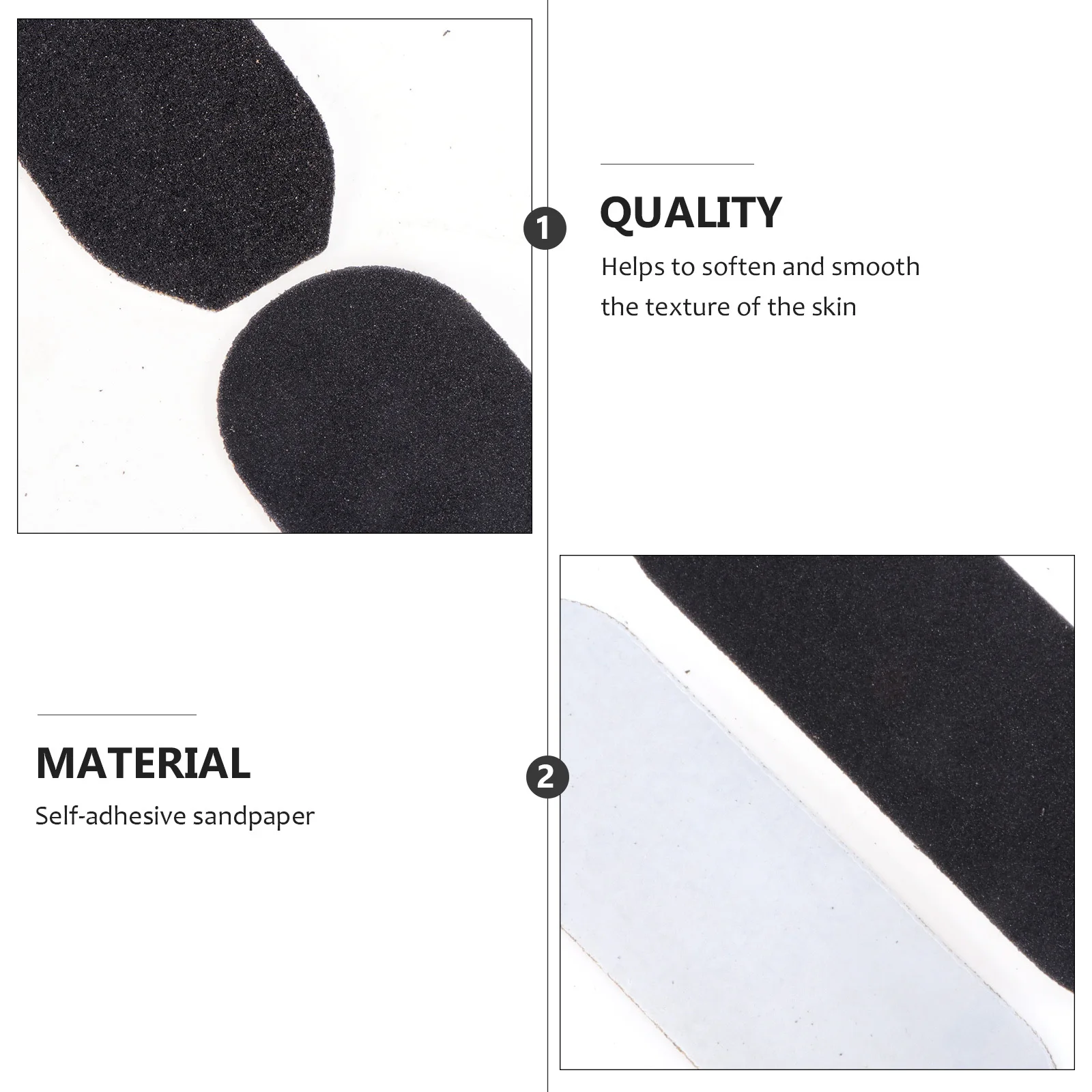 

60Pcs Sanding Discs for Feet Self-Adhesive Foot File Refill Replaceable Pads Gentle Exfoliating Dead Skin Removal Foot Care