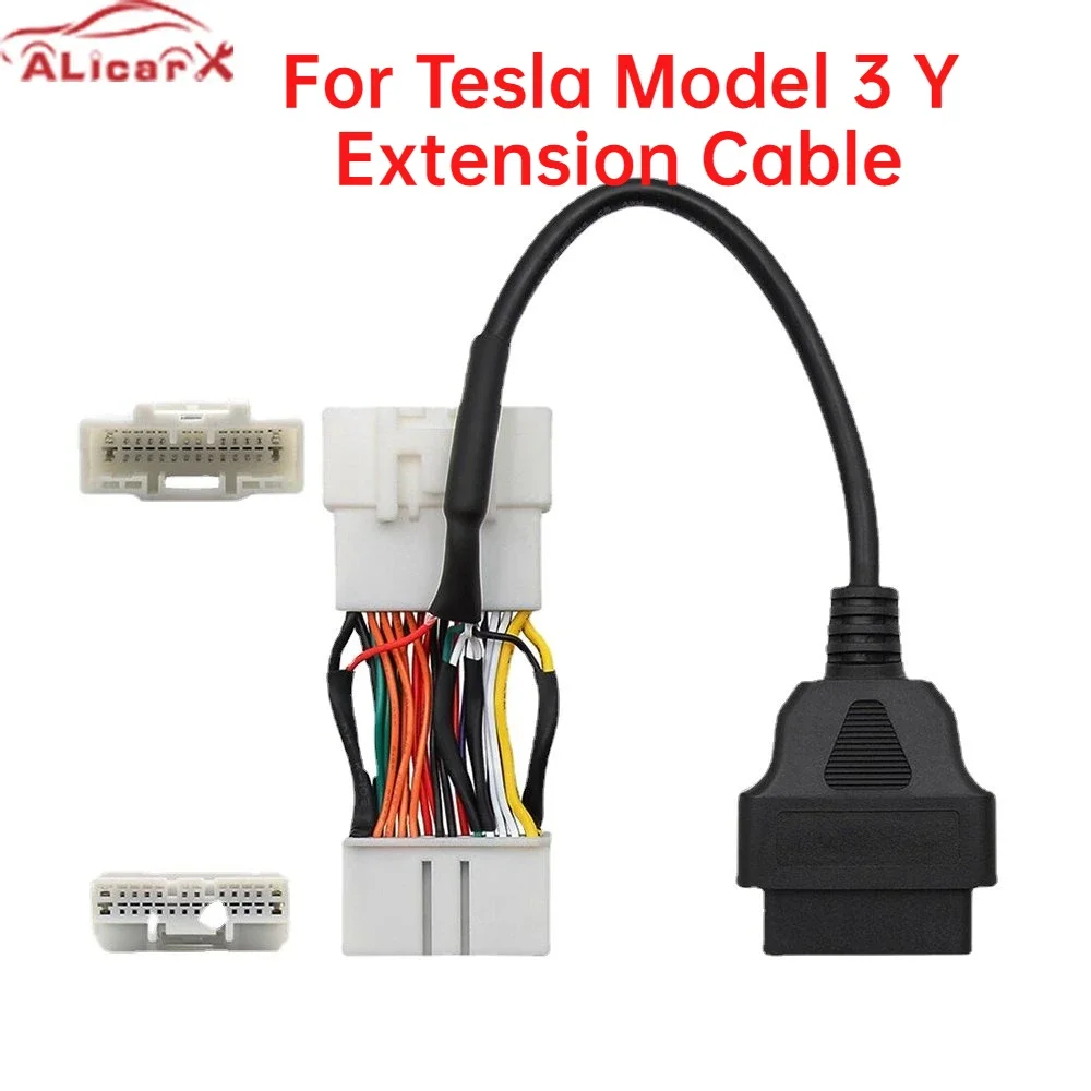 

Кабель для Tesla 26Pin адаптер OBD 16Pin для Tesla автомобильный удлинитель 2019 2020 2021 2022 модель 3Y автомобильное диагностическое устройство