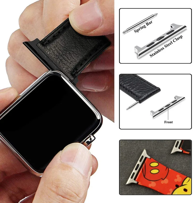 3 PACK Connectors For Apple Watch Band Adapter Ultra 9 8 7 6 5 4 3 49mm 45mm 44mm 42mm 38mm 41mm 40mm Adapter For 22mm Band