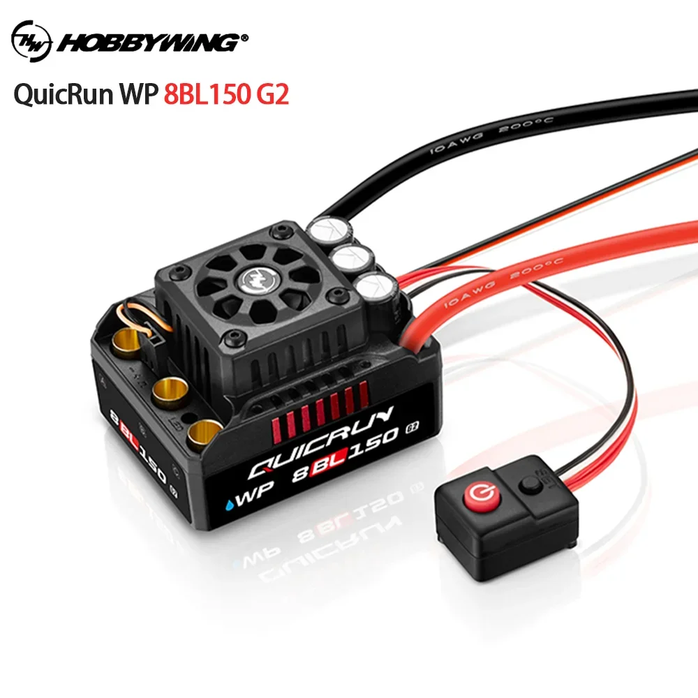 HOBBYWING QuicRun WP 8BL150 G2 3-6S 150A Bezszczotkowy ESC do modeli samochodów 1/8 RC LCD LED ESC Karta programowa Buggy Akcesoria