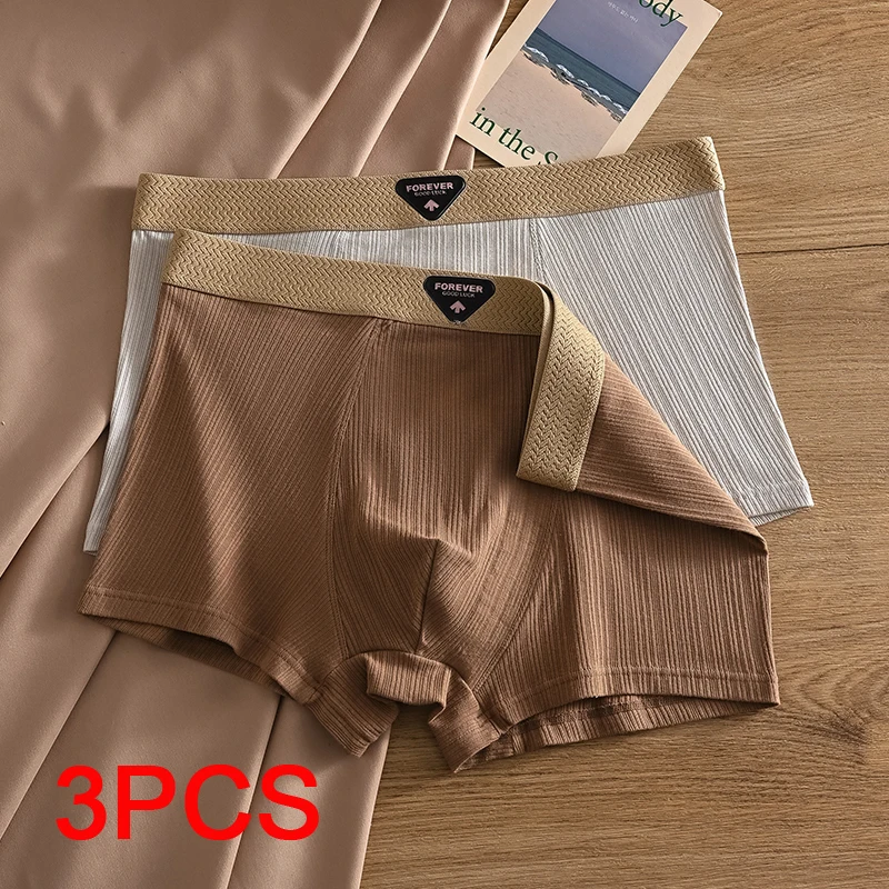 3Pcs Men's Boxer Briefs Shorts Pants Sexy Men Unerderwear Men's Panties Set Underwear Boxer Male Boxers Man Underpants