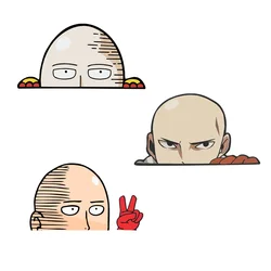 Y561# Funny One Punch Man Sticker Peeker Anime Car Sticker Decal Decor for RV Auto Motocross Racing Laptop Helmet Trunk Wall