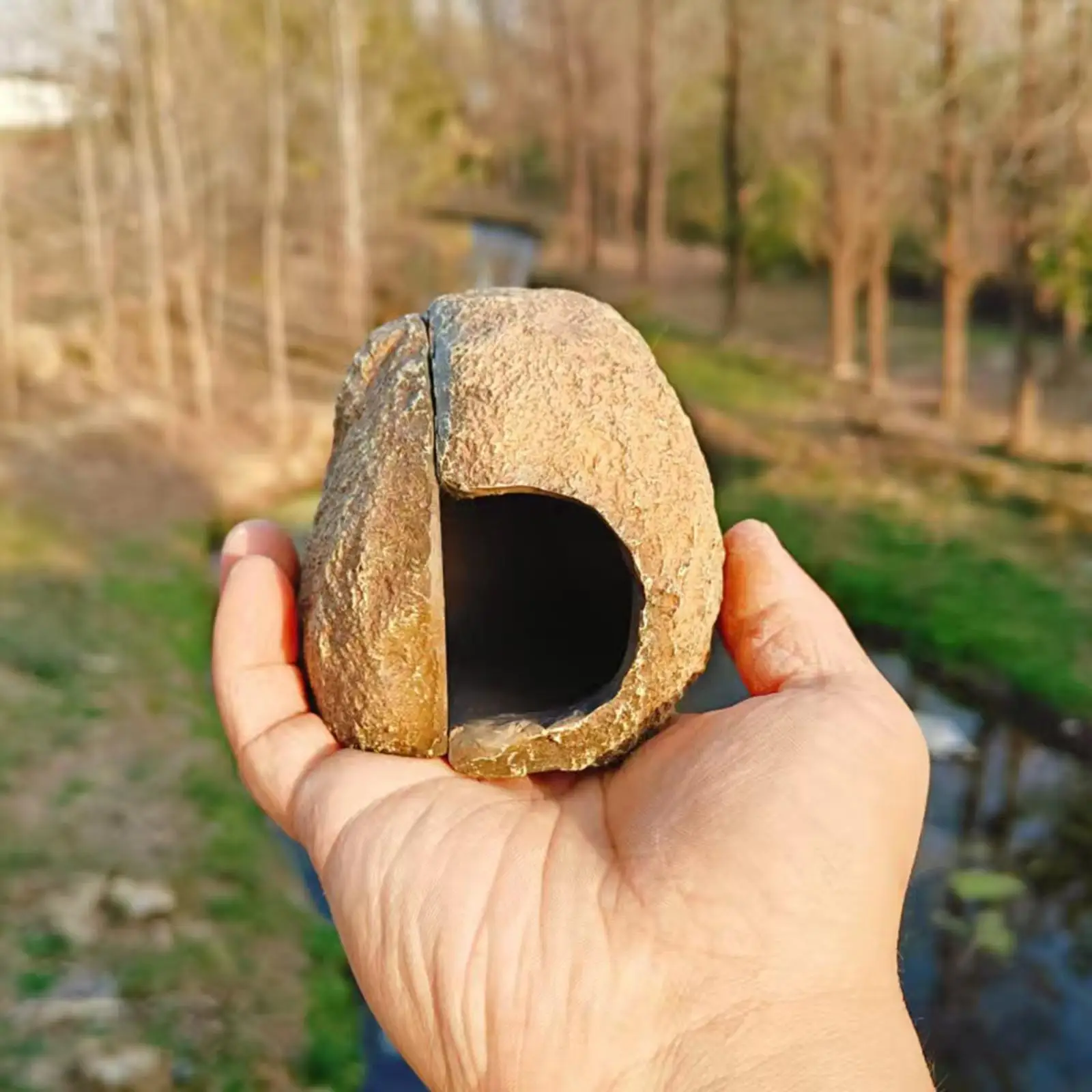 Grotte de cachette d'aquarium, grotte de cachette pour lézards, salamandres cichlidés