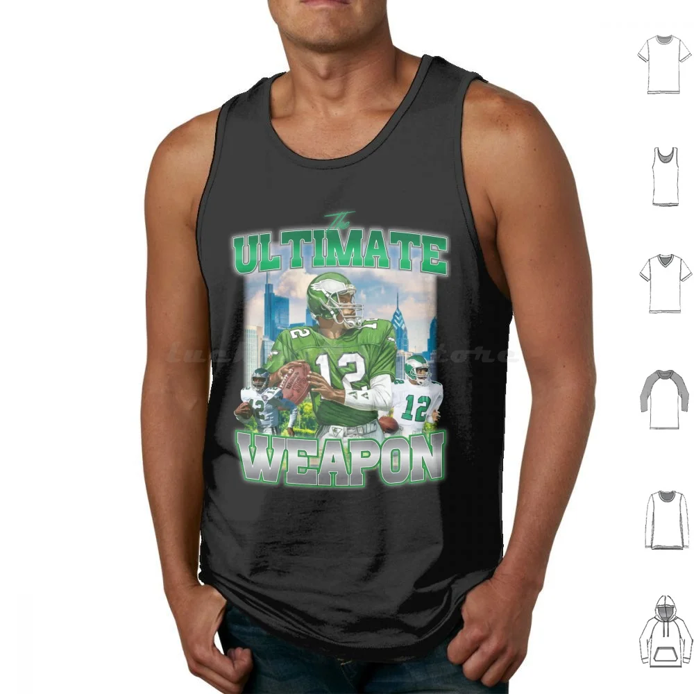 The Ultimate Tank Tops Print Cotton Philly Randall Retro Quarterback 80s 90s Football Throwback Rocket Man Starship