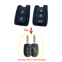 10pcs/lot 2/3 Buttons Rubber Button Pad Replacement for Renault 2 Buttons Remote Key Shell