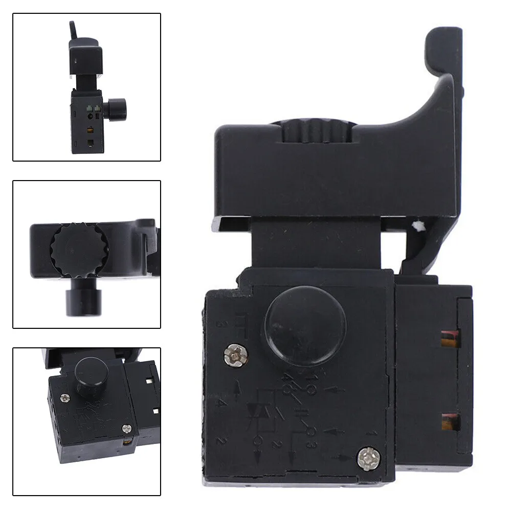 1 Pc Trigger Button Switch 1* 1x 6A 250V Accessories Black Electric Drill FA2-6/1BEK Replacement Speed Control